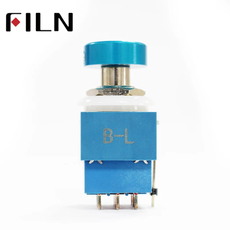 9 pin ring light alumunin cap Guitar Effects Pedal Box Stomp Foot Latching 3PDT Foot Switch Padel switch (9)