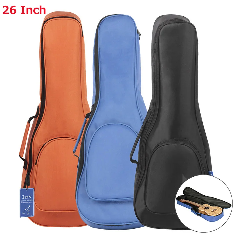 

26 Inch Ukulele Bag Soft Waterproof Shoulder Backpack Carry Case Bag with Strap Musical Accessories