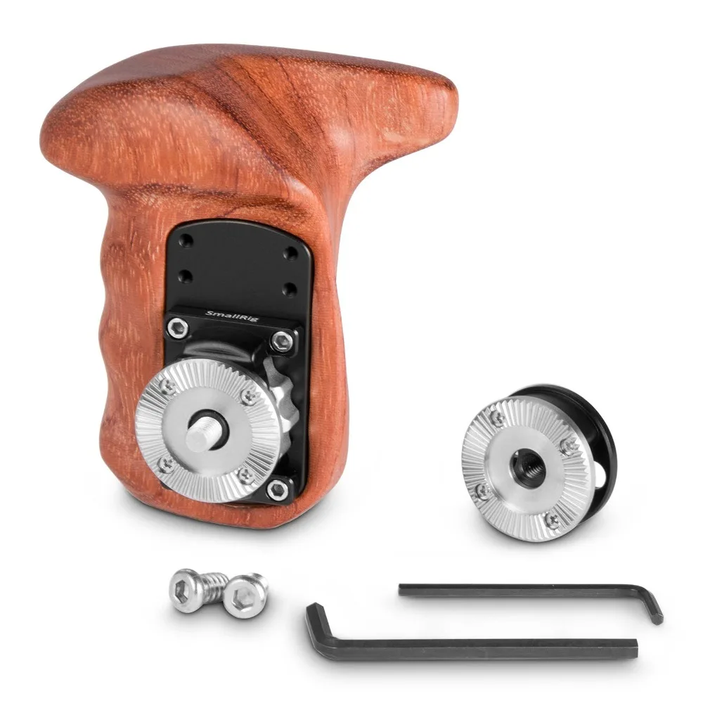 Рукоятка SmallRig для цифровой зеркальной камеры с деревянной рукояткой и болтовым