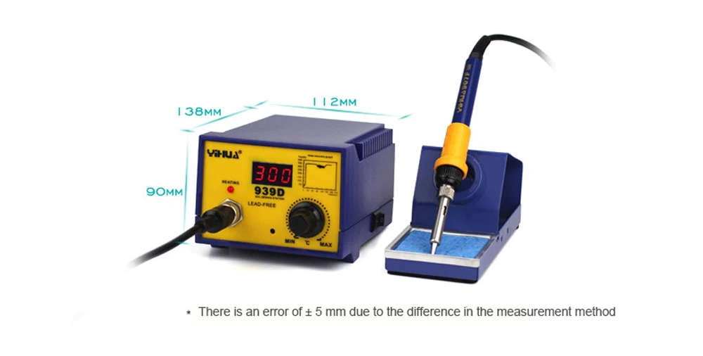 YIHUA 939D высокомощный антистатический Электрический паяльник термостат паяльная станция бессвинцовый припой сварочные аппараты комбо