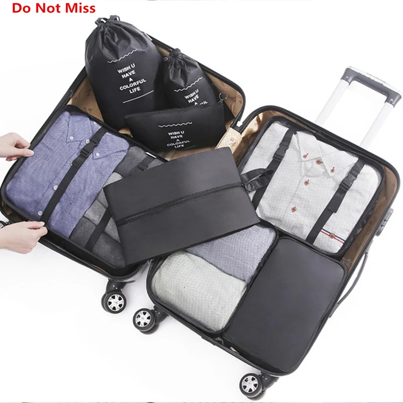 

Do Not Miss New 8Pcs/set Travel Packing Cube Bag Underwear Bra Organizer Clothe Mesh Storage Bag Wash Bags Travel Accessories