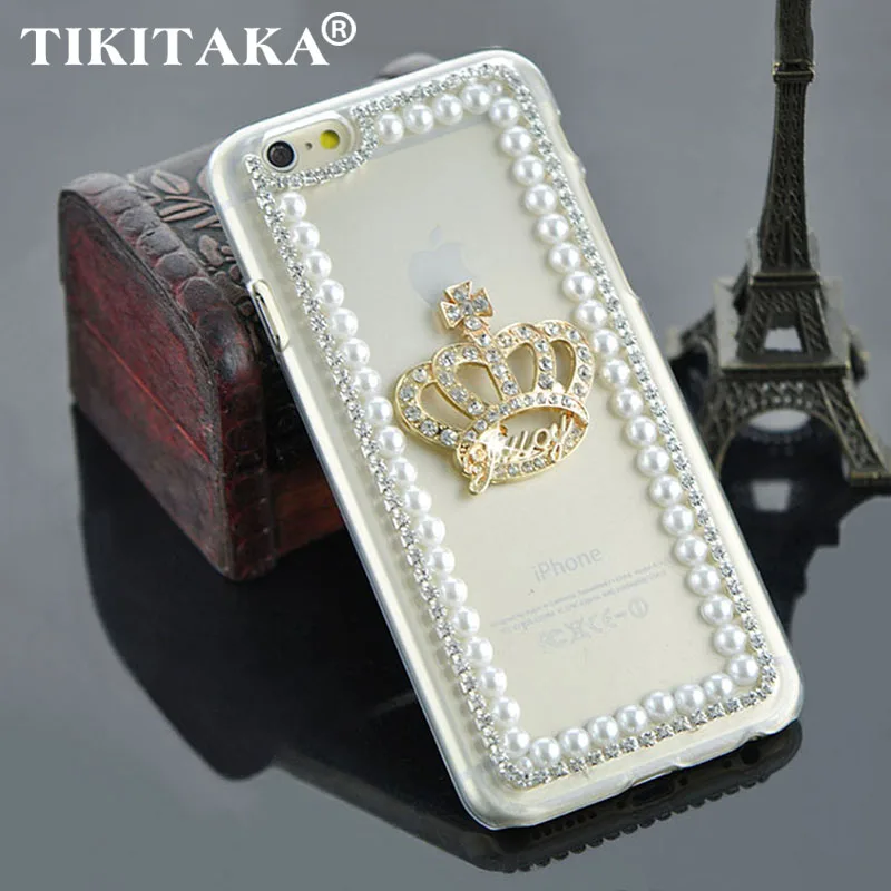 rhinestone crown pearl bling back cover fashion clear transparent luxury phone for rhinestone crown pearl bling back cover fashion clear transparent luxury phone for