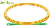 

QIALAN 2m/5pcs SC APC to SC APC Simplex 2.0mm PVC Single Mode Fiber Patch Cable,Patch Cord, Jumper Bend Insensitive