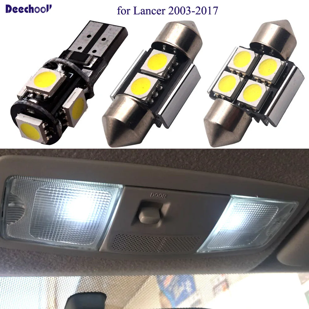 СВЕТОДИОДНЫЕ Лампы Canbus для автомобилей Mitsubishi Lancer 2003 2017 купольный светильник