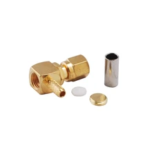 Superbat 10 шт. RF коннектор SMC обжимной разъем под прямым углом для кабеля LMR100