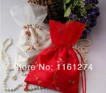 

50pcs Embroidered cloth 16*23CM MultiColor Pattern Jewellry Package Pouch #3