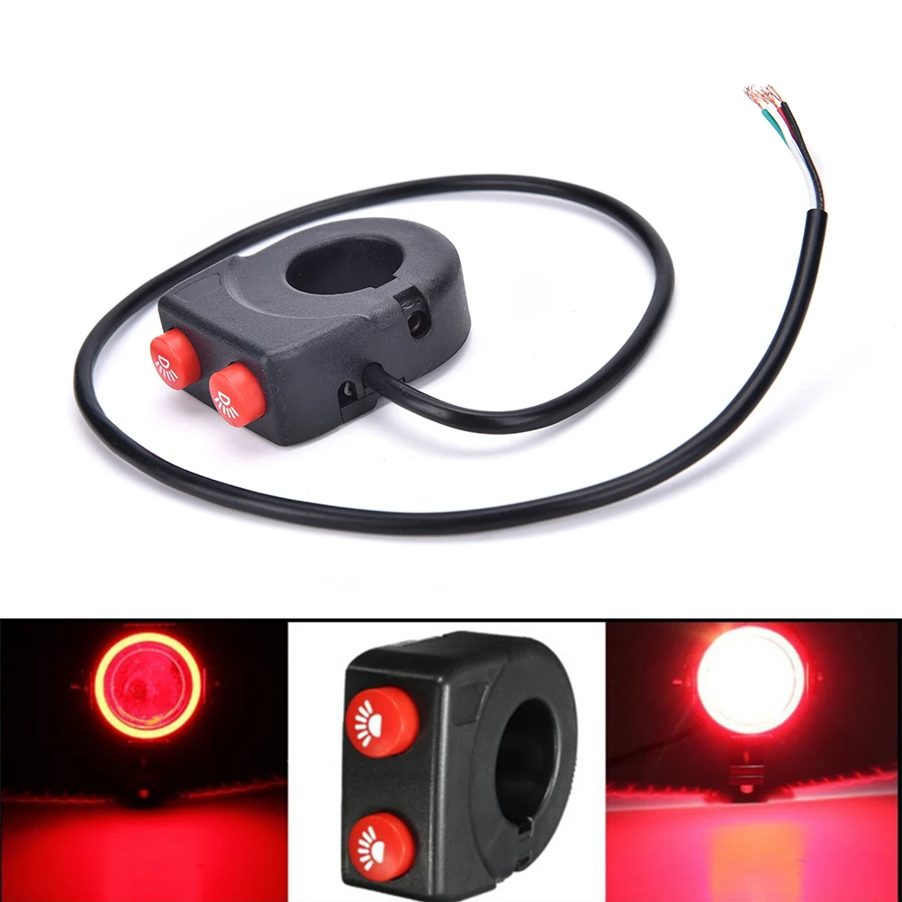 

7/8'' 22mm Motorcycle Bike Handlebar On Off Button Head Spot Fog LightSwitch