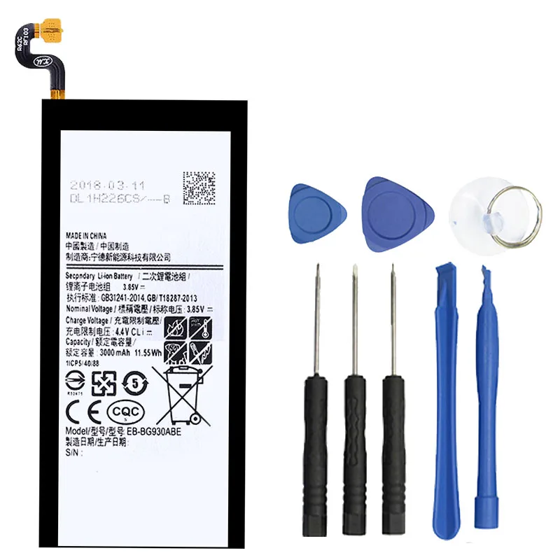 

Original EB-BG930ABE Battery For Samsung Galaxy S7 G9300 Battery 3000mAh 3.85V SM-G930G930F G930FD G930W8 G930A Phone Battery