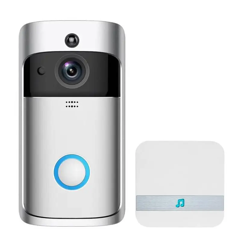 White with dingdong Умный беспроводной wifi дверной звонок безопасности 2 способа разговора 720P камера телефон дистанционное управление Видео дверной Звонок Dingdong - Цвет: White with dingdong