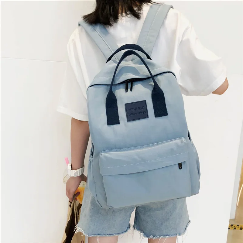 Женские рюкзаки в стиле преппи, школьные сумки для девочек-подростков, Большая вместительная Модная студенческая сумка для книг, нейлоновая сумка с ручкой сверху
