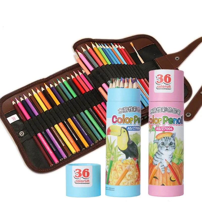 36 48 Lapis De Cor Профессиональный водорастворимый цветной карандаш Премиум мягкое ядро акварельные карандаши для школьные принадлежности для творчества
