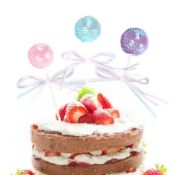 50 шт. красочные блесток леденец торт Топпер Свадебные десерт украшение для торта топперы Baby Shower поставки