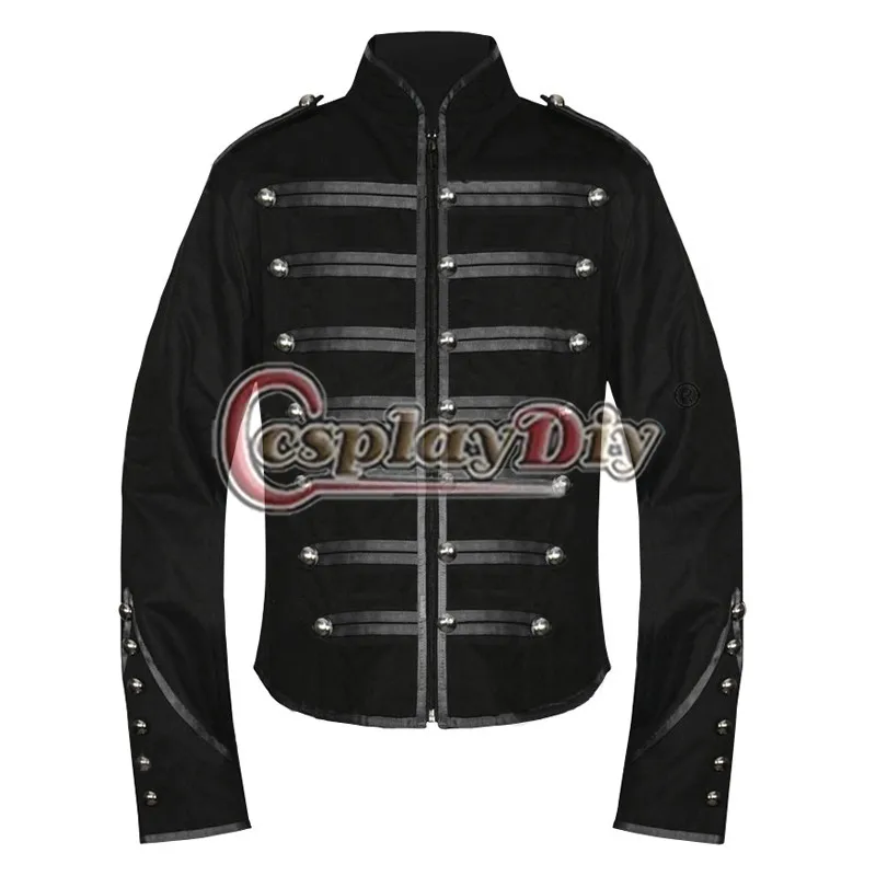 My Chemical Romance Military Jacket Medieval Black Coat Emo Parade Halloween Cosplay Costume D0912 My Chemical Romance Military Jacket Medieval Black Coat Emo Parade Halloween Cosplay Costume D0912