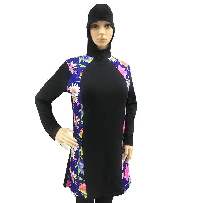 Musulman купальник женский maillot de bain islamique хиджаб-Купальник костюм da bagno donna hoofddoek moslima habit femme - Цвет: purple