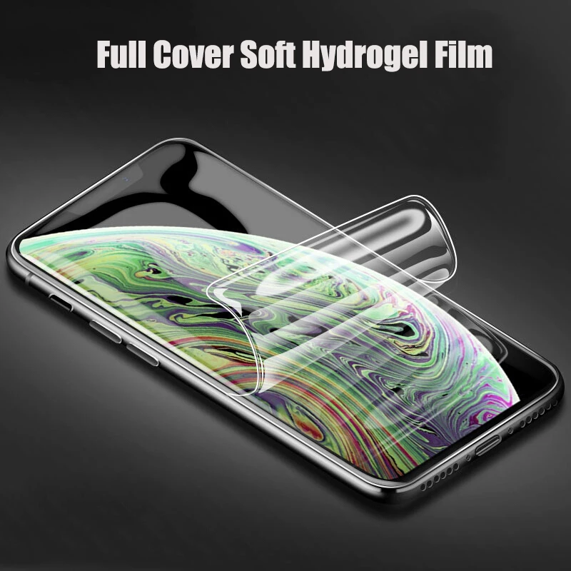 

New 9D Full Cover Soft Hydrogel Film For iPhone X 8 7 6 6S Plus Screen Protector For iPhone XS Max XR X 8 7 Plus Protective Film