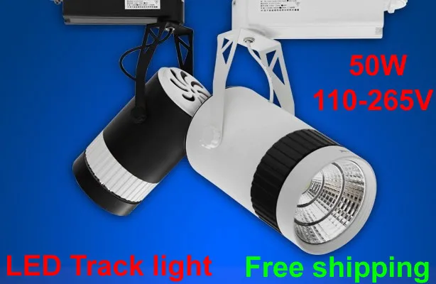 

5pcs LED track light 50W cob 110-265V,Modern track light,Led rail,Track spot light,Clothes light,Epistar chip,Warranty 2 years