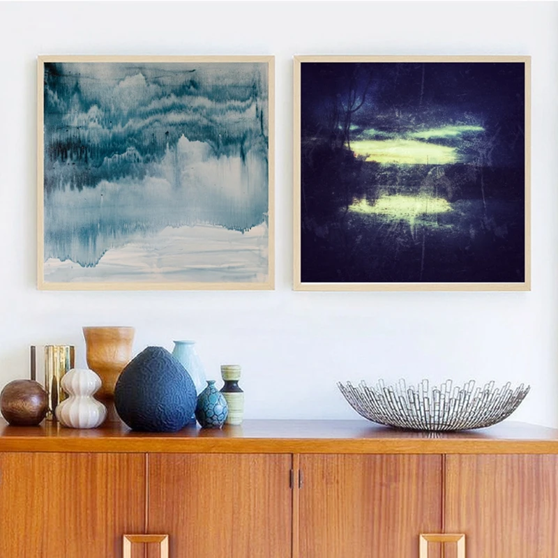 Абстрактный пейзаж Современные художественные принты современный настенный