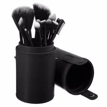 Makeup Brushes Holder Case PU Leather Travel Pen Holder Storage Cosmetic Brush Bag Brushes Organizer Make Up Tools 3 size empty portable travel makeup brushes round pen holder cosmetic case pu leather cup brush holder tube storage organizer
