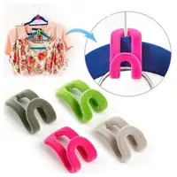 Mini Flocking Clothes Hanger Home Easy Hook Closet Organizer
