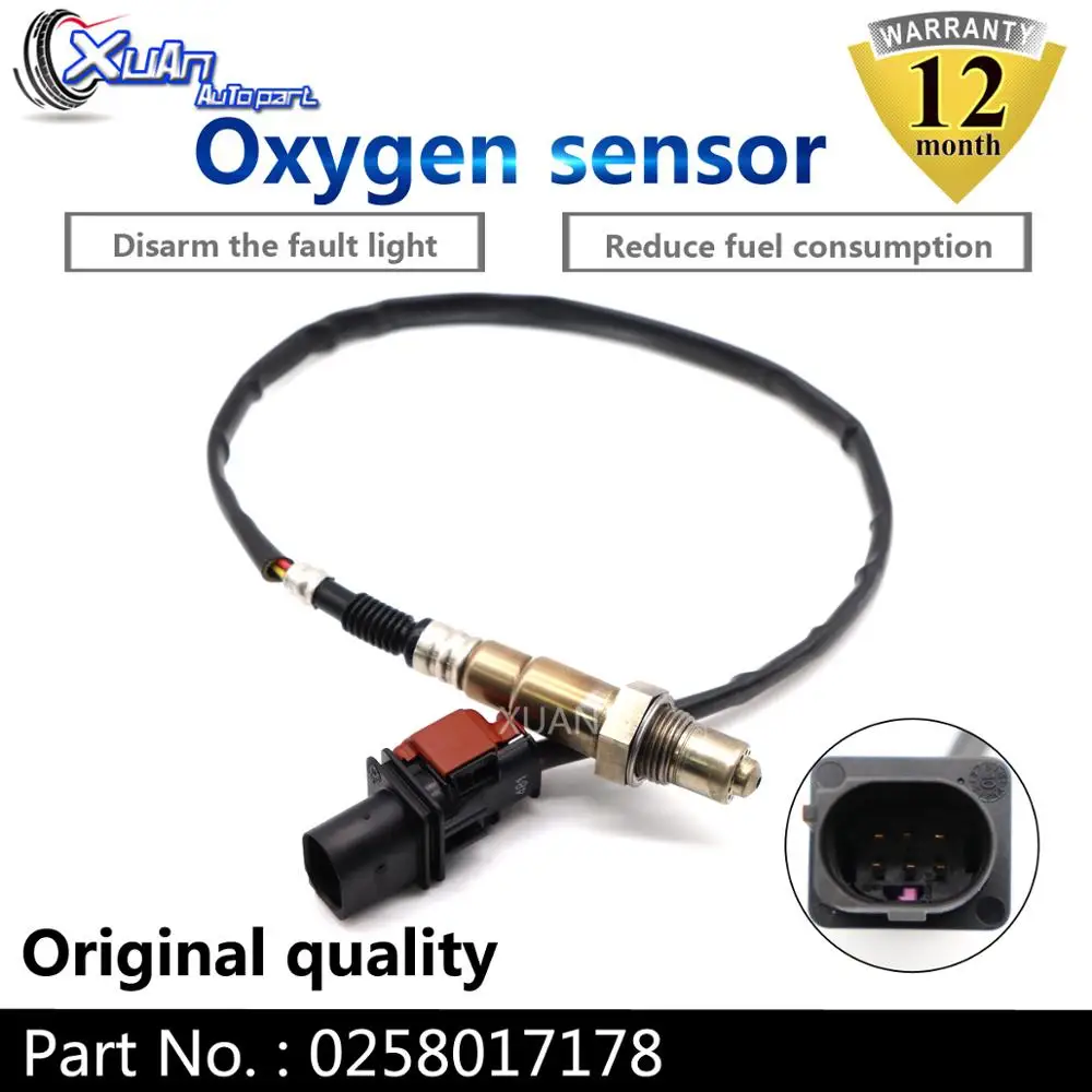 XUAN кислород O2 лямбда датчик контроля состава смеси воздух-топливо 0258017178 для Audi A1 A3 A5 Q8 Volkswagen AMAROK BEETLE Golf Passat Touran