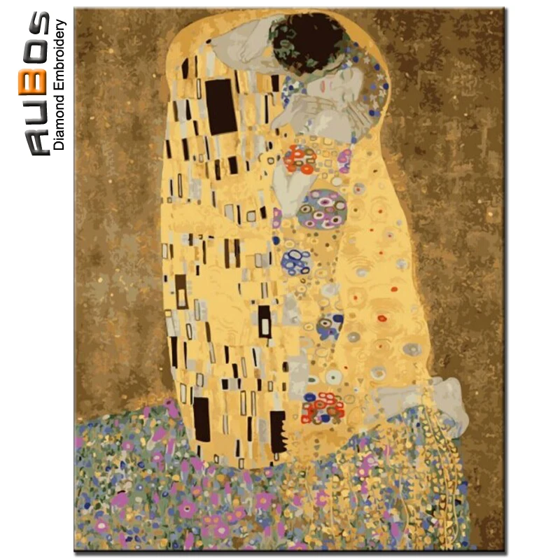 RUBOS abstract Gustav Klimt kiss Diamond Mosaic embroidery DIY 5D diamond painting cross stitch set full 3D round crystal sale (1)