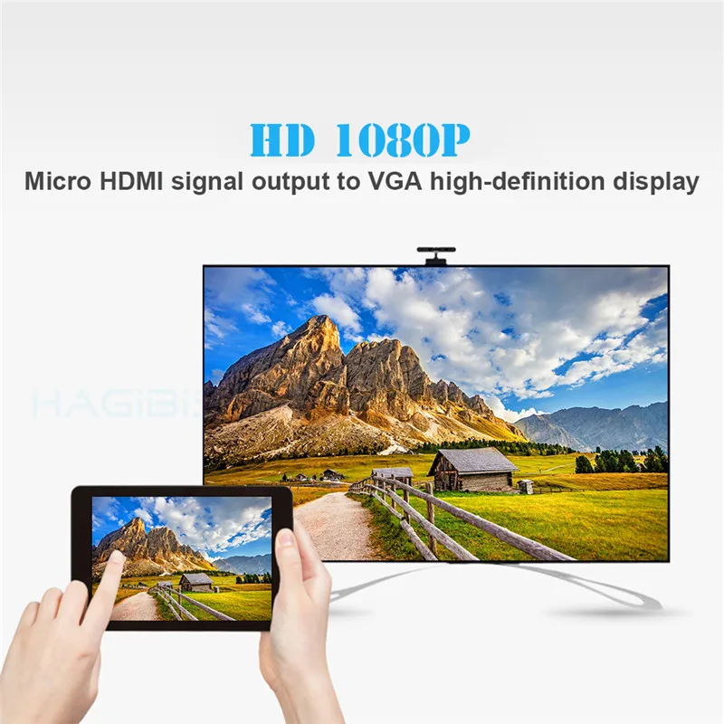 Robotsky Micro HDMI мужчин и женщин VGA кабель адаптер конвертер Поддержка HD 1080 P для Xbox PS4 проектор Камера ЖК-дисплей ТВ Настольный ПК