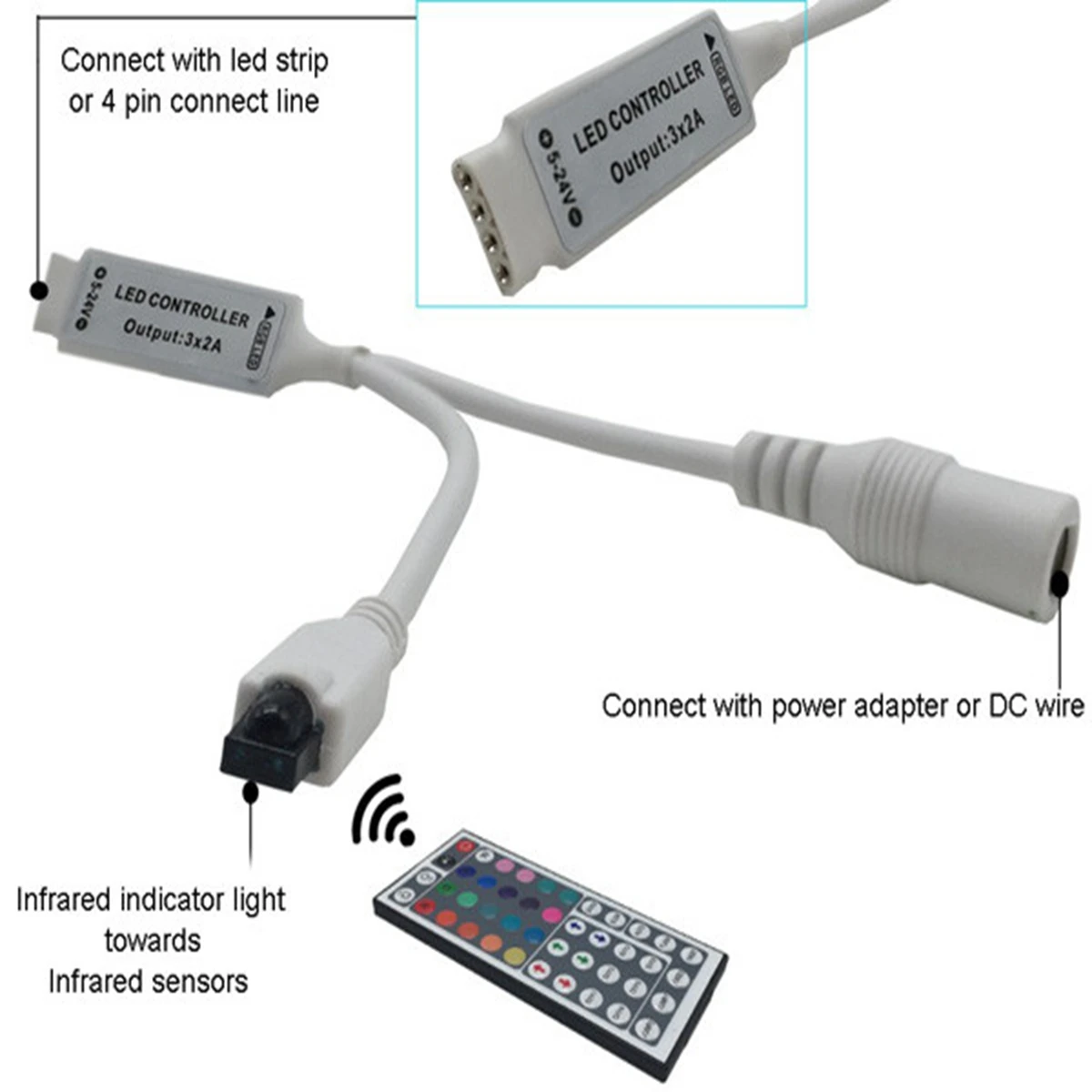 10 м 600 rgb Светодиодные ленты свет 5050SMD гибкий канат Клейкие ленты свет комплект Водонепроницаемый с 44keys ИК-пульт DC12V для новогодние товары