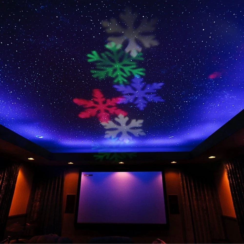 12 узоров Рождественский лазерный Снежинка проектор наружный светодиодный