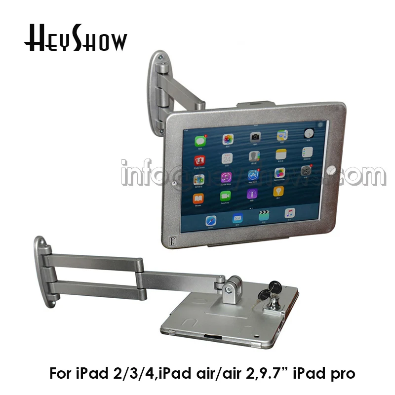 Портативный Эластичный гибкий Ipad настенное крепление плоский коврик безопасности дисплей замок планшет безопасный Чехол Противоугонная поддержка для Ipad 2/3/4/air