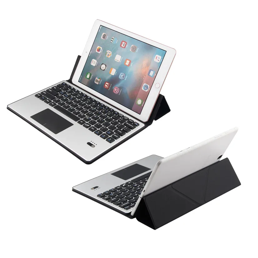 

MOSUNX Futural Digital 9.7-10.1 inch Universal Bluetooth Keyboard Leather Case Cover With touchpad F20