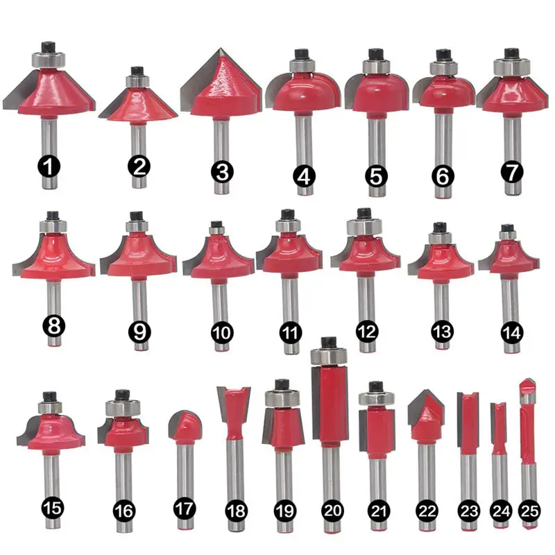 6Mm Shank Wood Router Bit Straight End Mill Trimmer Cleaning Flush Trim Corner Round Cove Box Bits Tools Milling Cutter