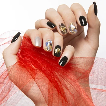 

Gold Silver Irregular Aluminum Foil Paper Nail Art Sticker 3D Glitter DIY Manicure UV Gel Polish Nail Decoration Tools