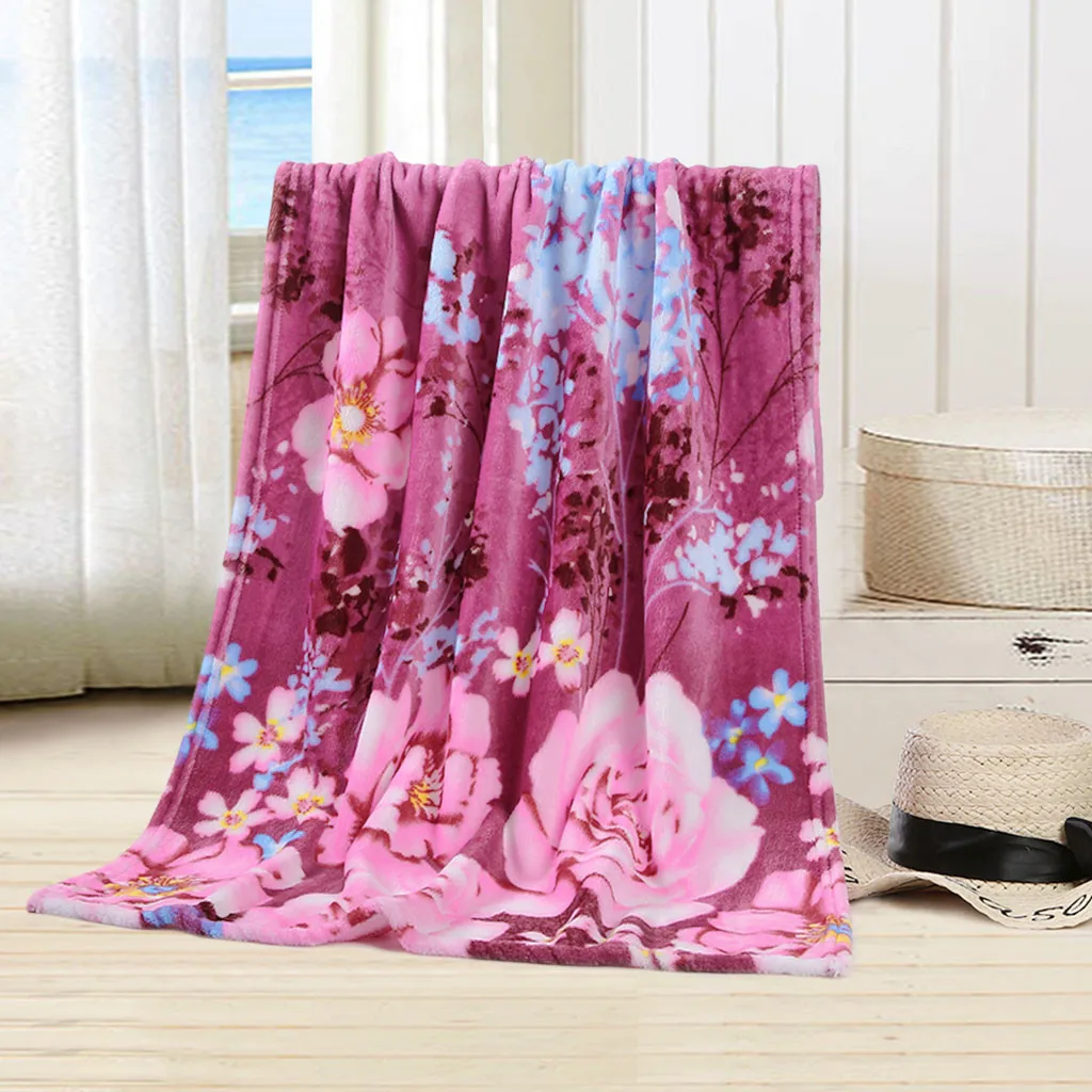 

2019 Super Soft Warm Solid Warm Micro Plush Fleece Blanket Throw Rug Sofa Bedding blanket plaid cobertores de cama