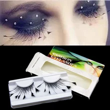 3d перья поддельные ресницы для наращивания маскарадный сценический художественный преувеличенный художественный Магнитный накладные ресницы импортированный макияж