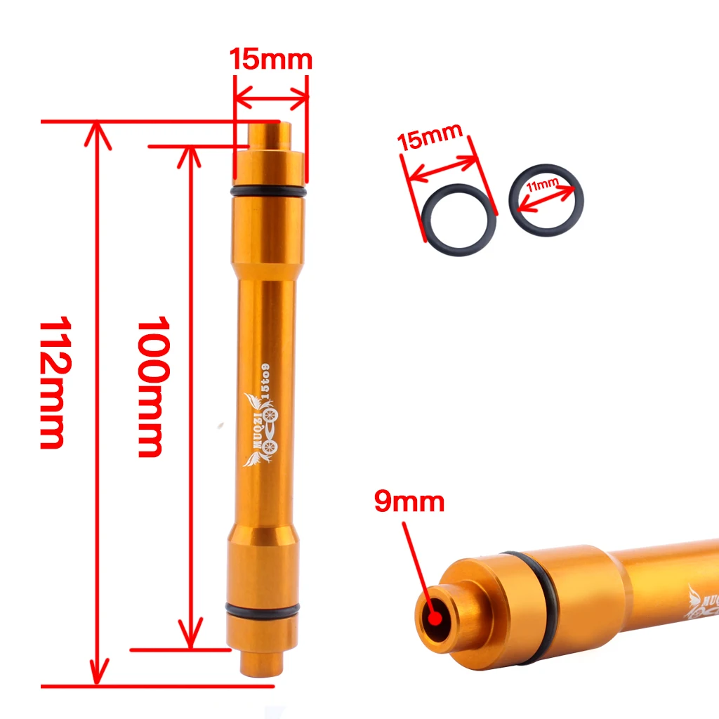 2019 New Mountain Bike Bicycle 15mm to 9mm Thru Axle Quick Release Hub Conversion Skewer Adapter Bicycle Parts 4 Colors