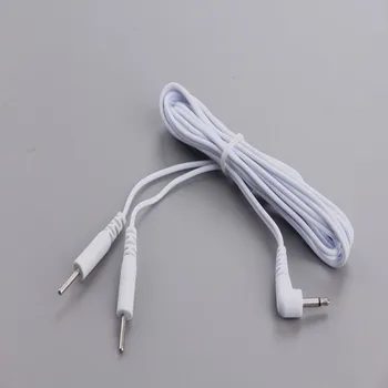 

Free shipping 10pcs/lot DC 2.5MM 2 in 1 Head electrode wires /cable for digital device and TENS machine