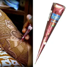 Colar indiano da tatuagem de henna dos cones de henna do marrom preto para a tatuagem temporária arte do corpo etiqueta natural da tatuagem da pintura corporal cones de henna