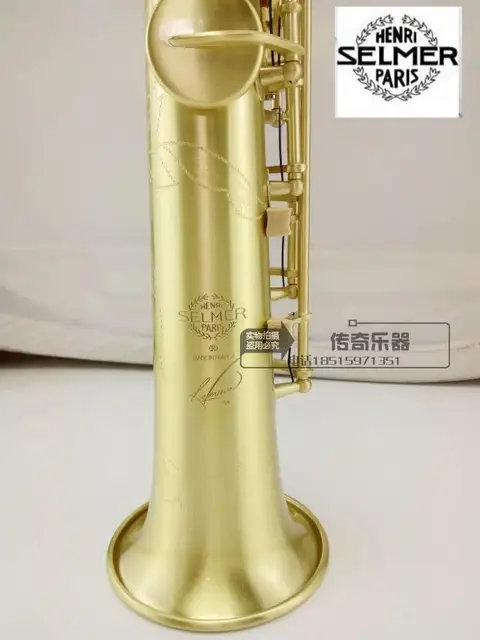 Cheap 2016 DHL free shipping high quality selmer54 / B flat Soprano Saxophone wind drawing carving