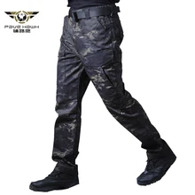 Мужские тактические брюки Ripstop, военные повседневные брюки-карго SWAT Combat, всесезонные длинные брюки с несколькими карманами, большие размеры 2XL