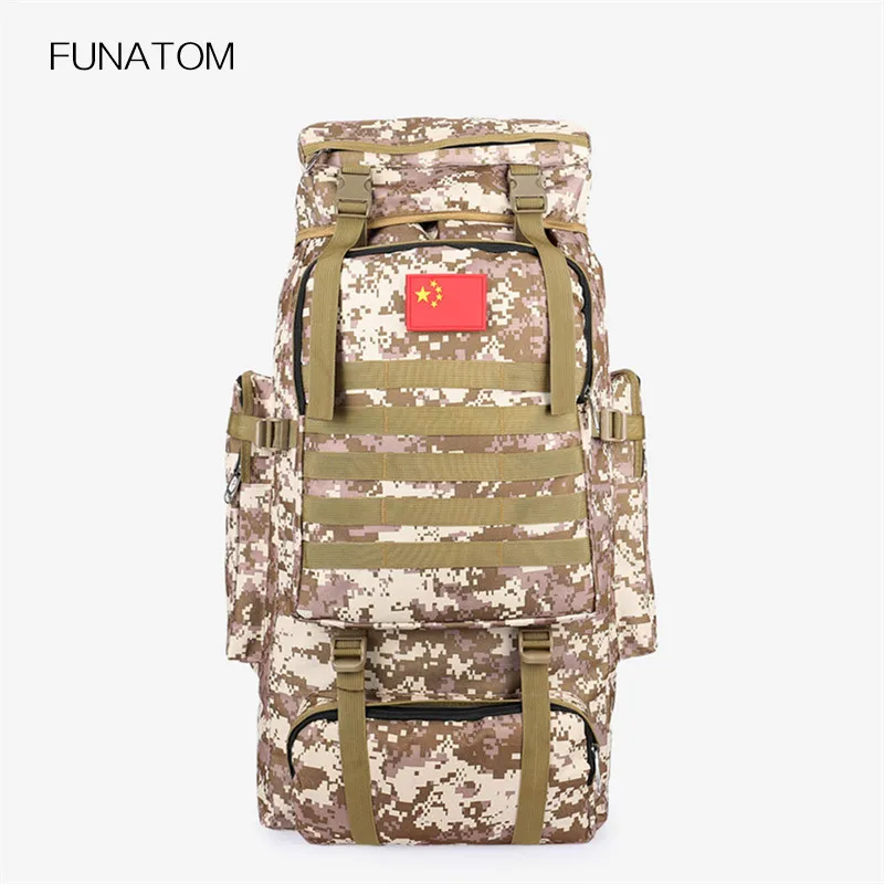 

70L Men Waterproof Travel Military Army Bags Molle ACU Rucksacks Camouflage Backpacks