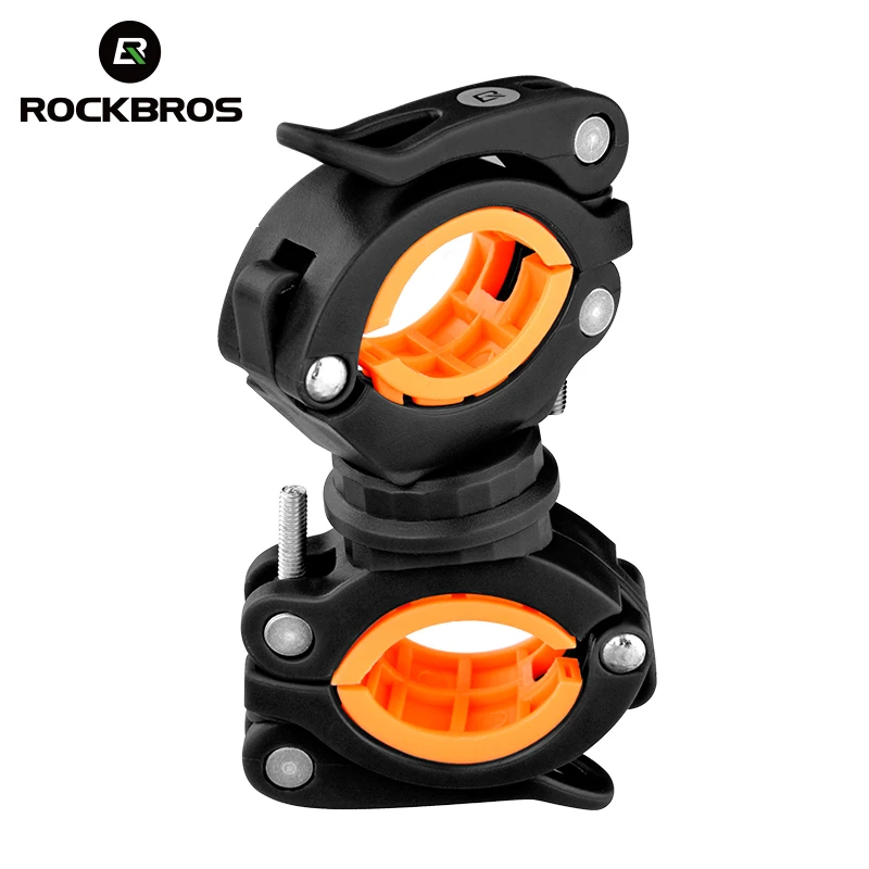 360° Rotation Cycling Bicycle Bike LED Flashlight Front Lamp Mount Holder Clip
