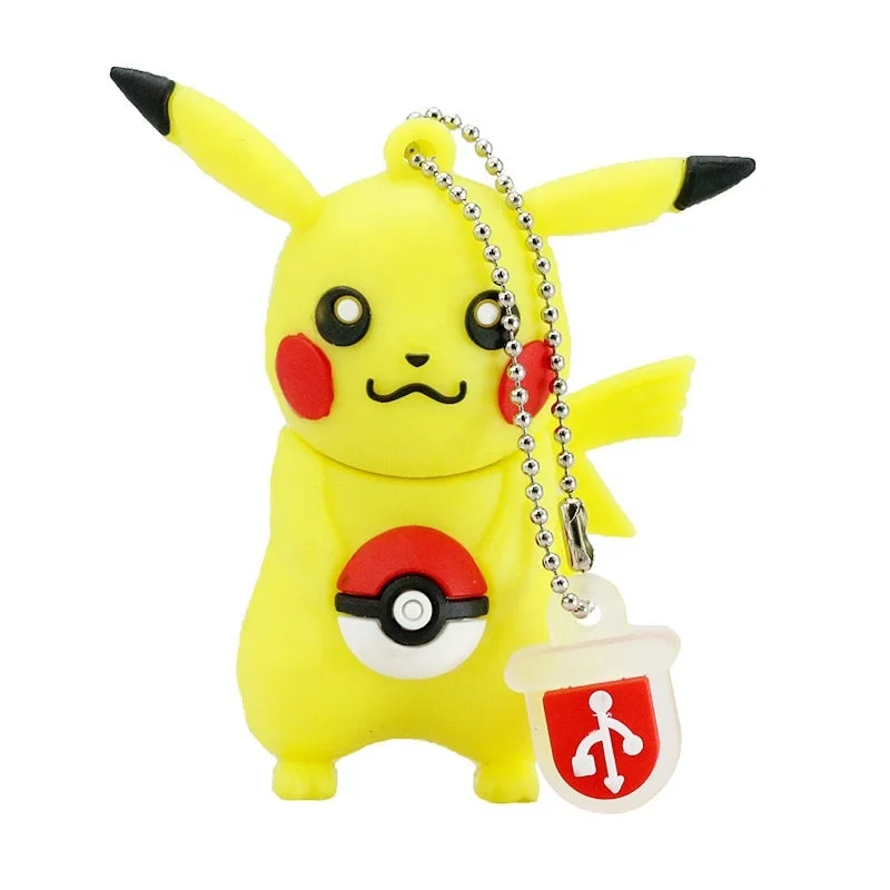 Usb флеш-накопитель с милым мультяшным монстром-шариком Pokemon Pikachu, флеш-накопитель на 32 ГБ, 4 ГБ, 8 ГБ, 16 ГБ, 64 ГБ, 128 ГБ, u-диск, карта памяти