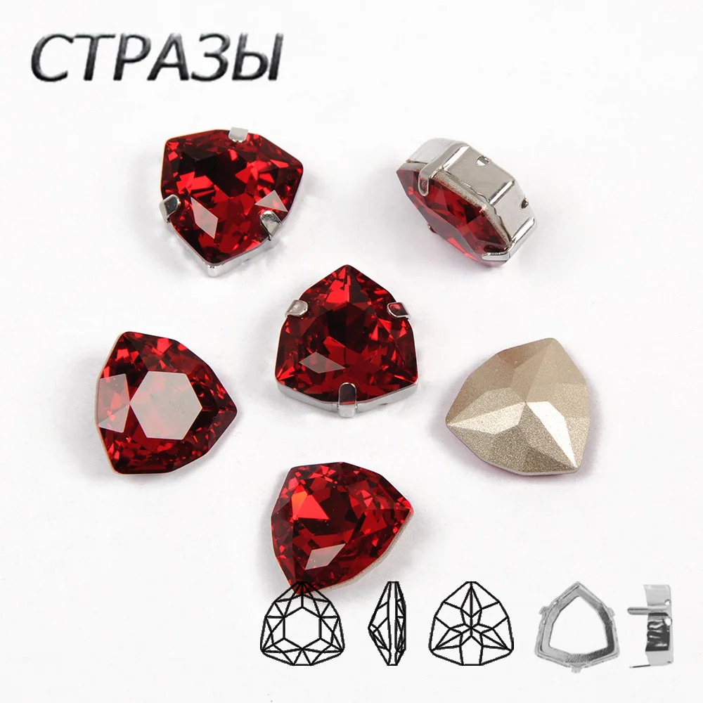 Стразы для пришивания Siam Red Fat Trilliant высокое качество причудливый страз