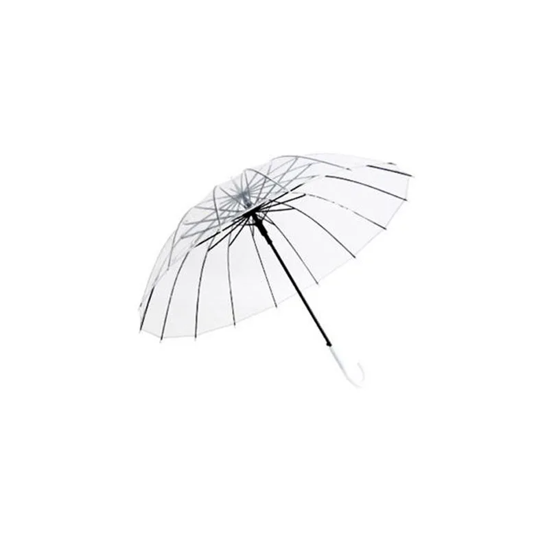 Semi-Automatic Transparent Umbrellas For Protect Against Wind And Rain Long-Handle Umbrella Clear Field Of Vision - Color: 1