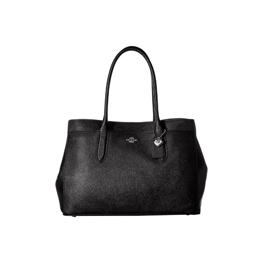COACH women s Bailey Carryall in Crossgrain кожа (черный/золотой) Роскошные сумки для женщин