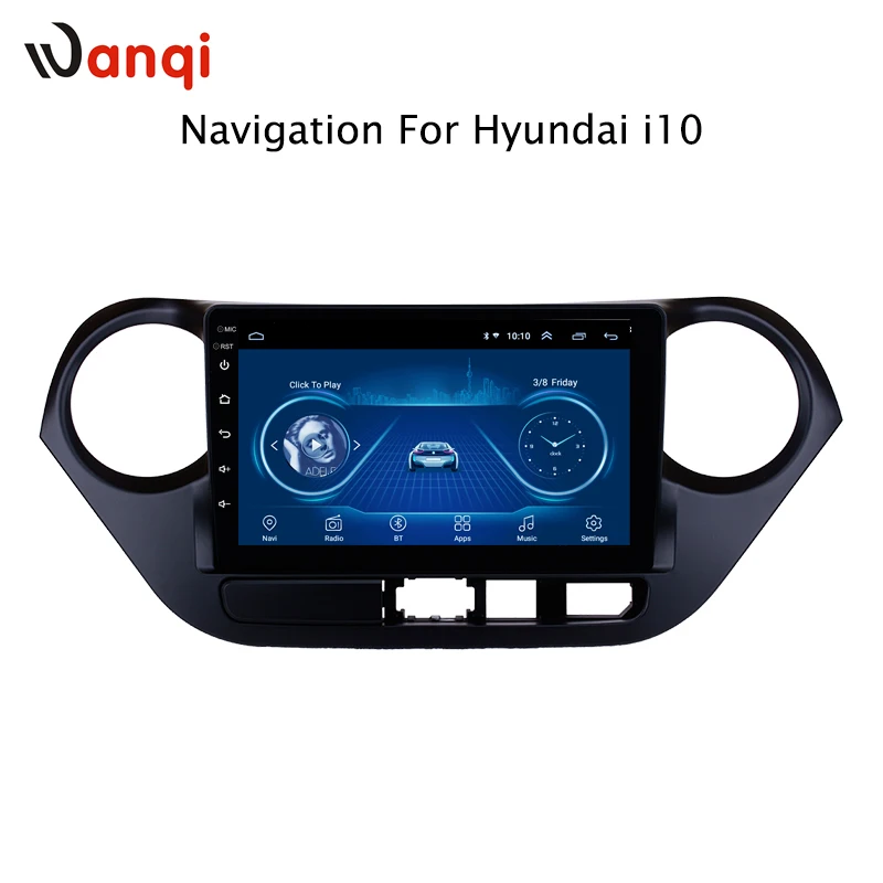 Top 9 inch Android 8.1 full touch screen car multimedia system For Hyundai i10 2013-2016 car gps radio navigation 0