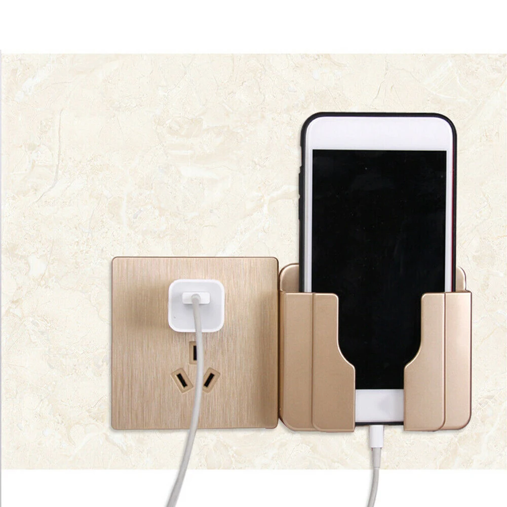 

Mobile Universal Multifunction Stand Wall Mount Charger Rack Phone Charging Holder Durable Socket Hotel Bracket Home Adhesive