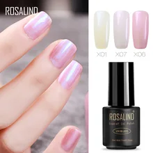 4% Fã do desconto ROSALIND 7 1 s ml Pérola Prego UV Polonês Gel Puro UV Cor Soak Off Led profissional Polonês Gel de Longa Duração Gel(China)