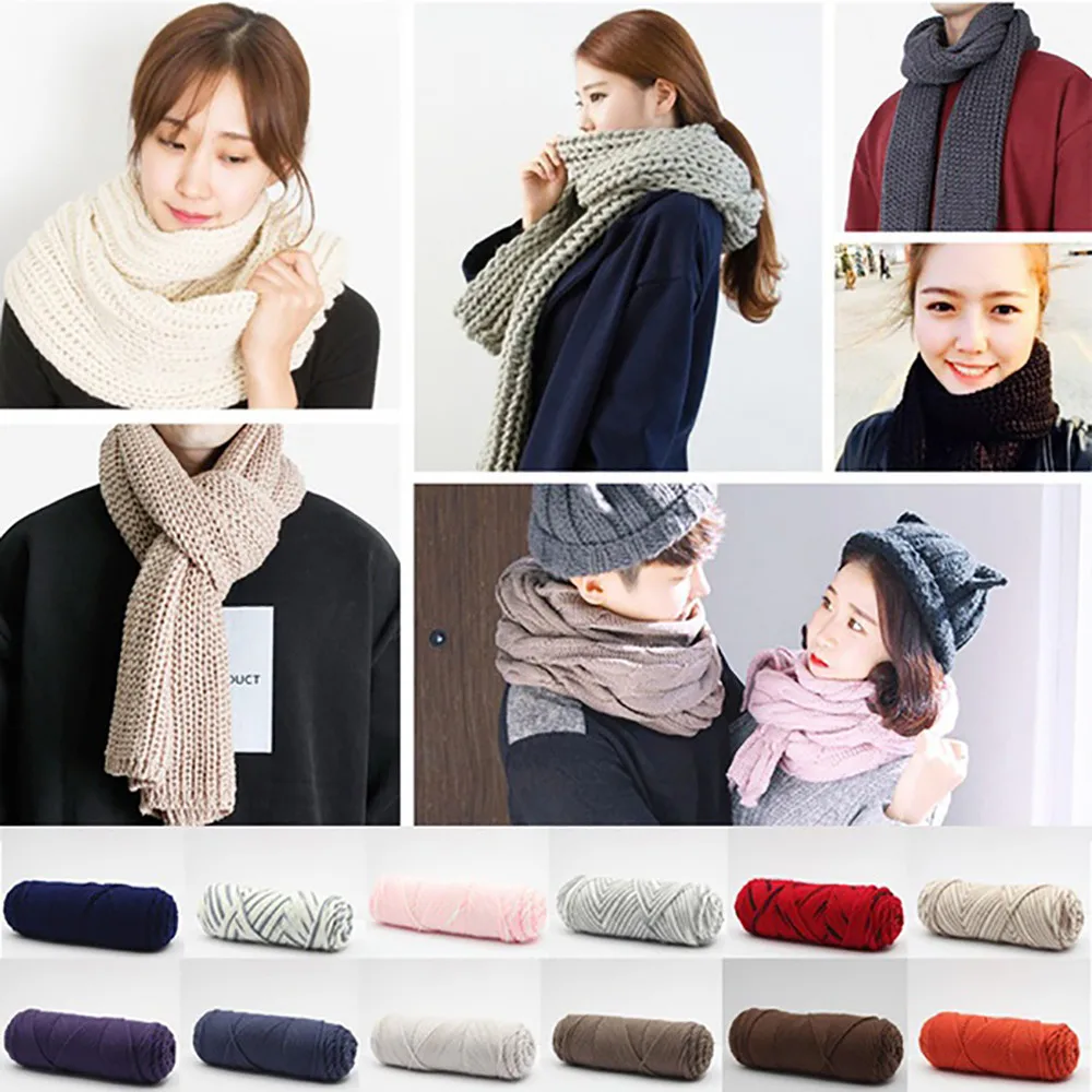 100g Chunky Wool Roving Scarf Knit Wool Yarn Thickness Warm Hat Household Yarn for hand knitting 2019