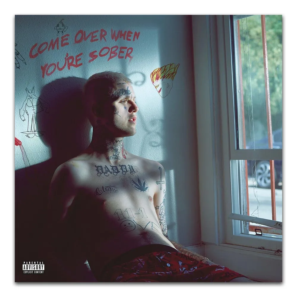 

Z0527 Posters and Prints Lil Peep Come Over When You're Sober, Pt. 2 Cover Art Poster Canvas Painting Home Decor